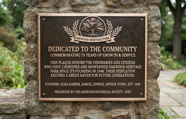 Bronze and Aluminum Plaques for Rhode Island Dedications, Donors, and Memorials